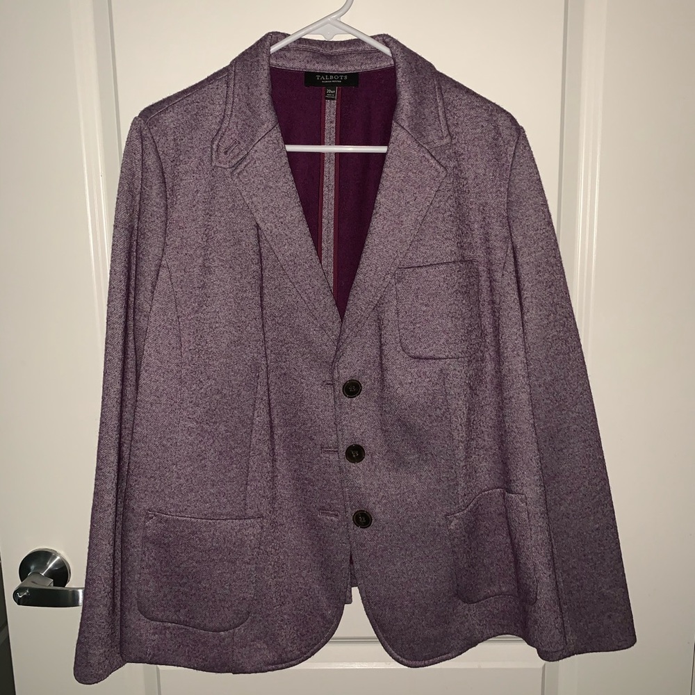 Talbots Purple Wool Blazer Jacket 20WP